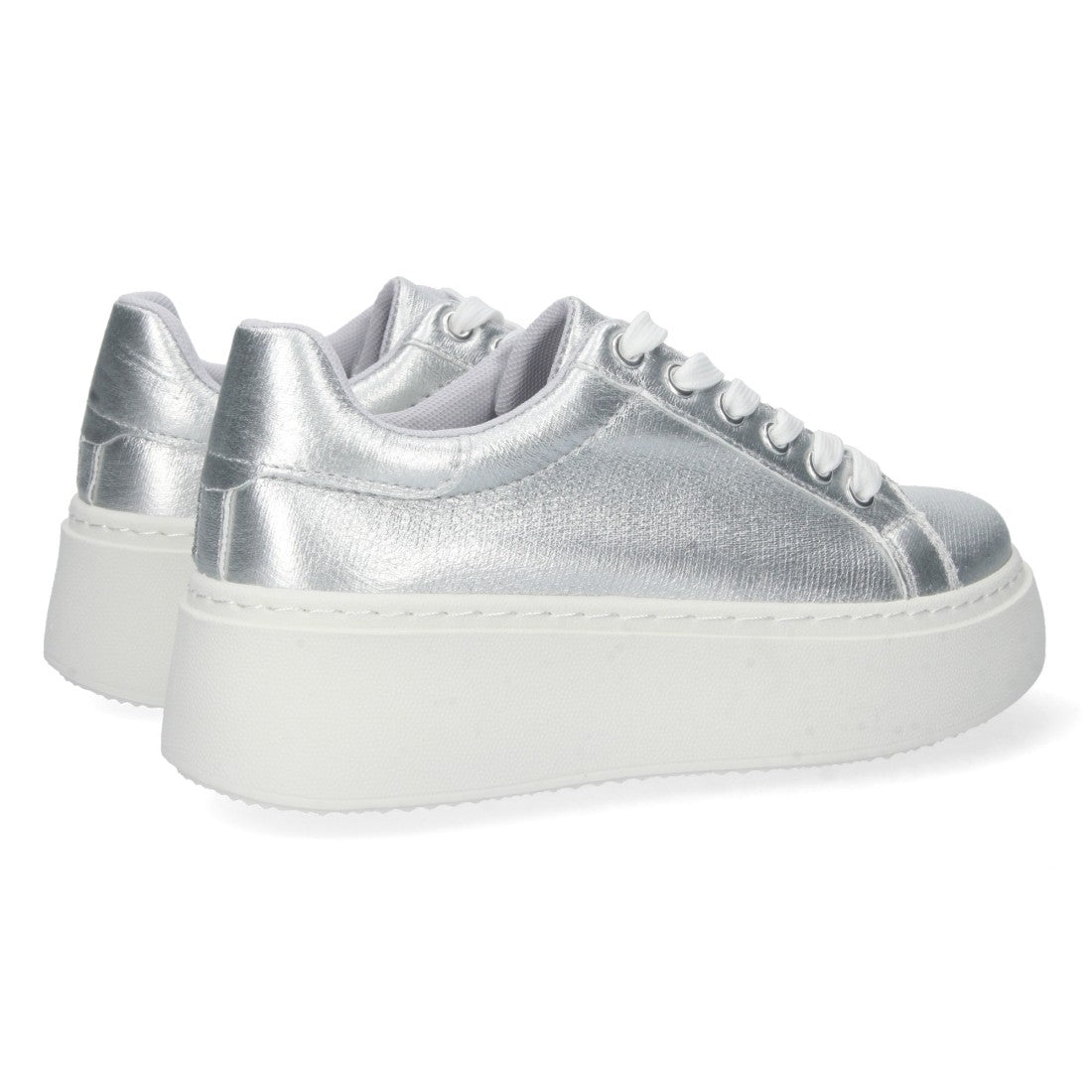 Zapatilla de plataforma de mujer con estampado brillante