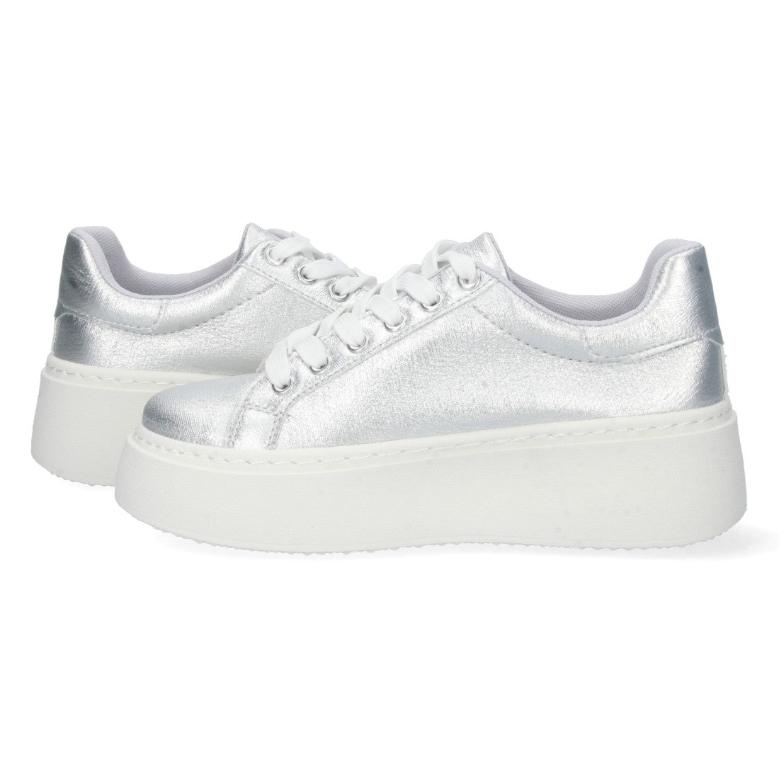 Zapatilla de plataforma de mujer con estampado brillante