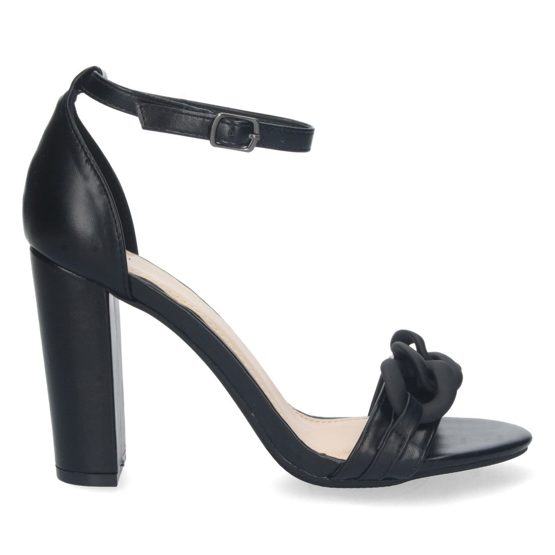Sandalia de tacón alto de mujer con cierre ankle strap de hebilla