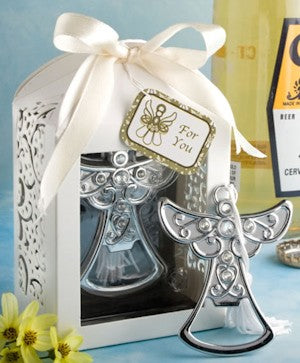 Abrebotellas ángel de comunión en cajita de regalo