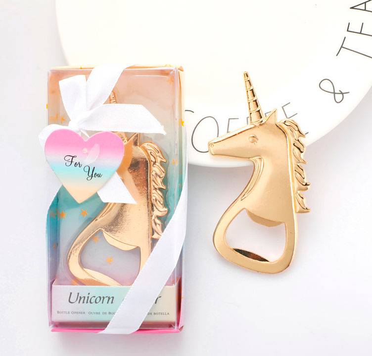 Abrebotellas unicornio en caja de regalo