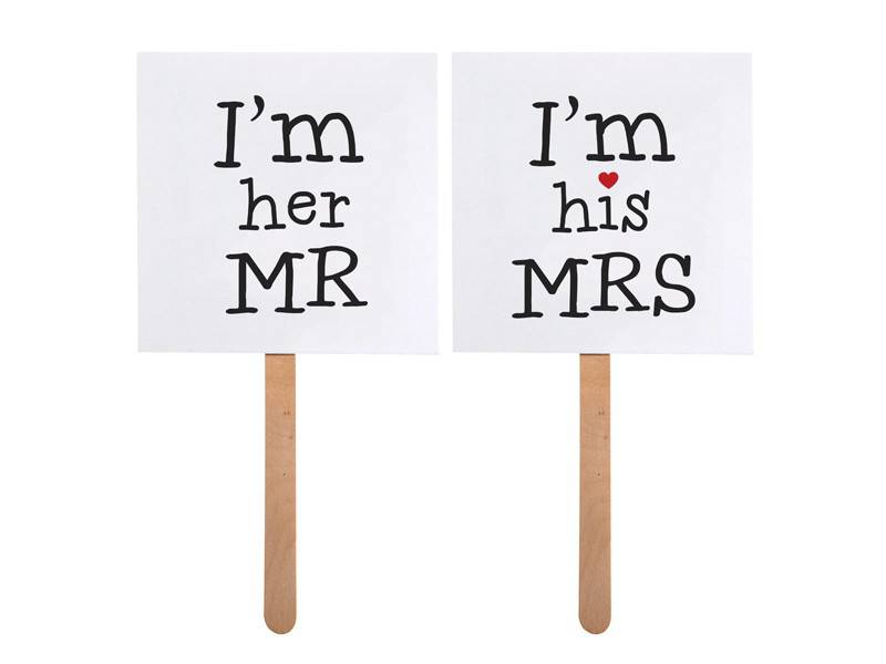Accesorios para photocall Mr & Mrs