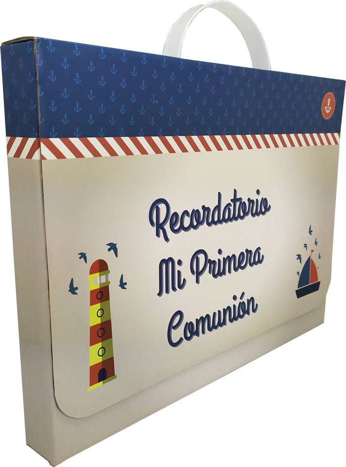 Libro comunión en caja de regalo niño