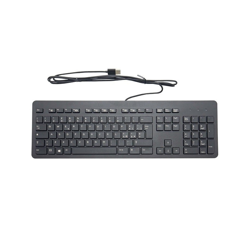 Teclado Business HP USB Srat Slim KB PCR Español con cable, USB, Negro, Km0 Caja Original