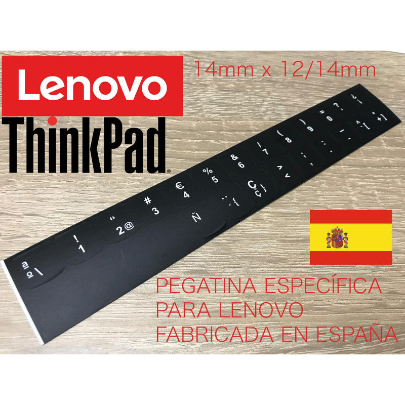 Kit Pegatina Teclado LENOVO THINKPAD IDEAPAD Español FORMA REDONDEADA 14mm x 14mm