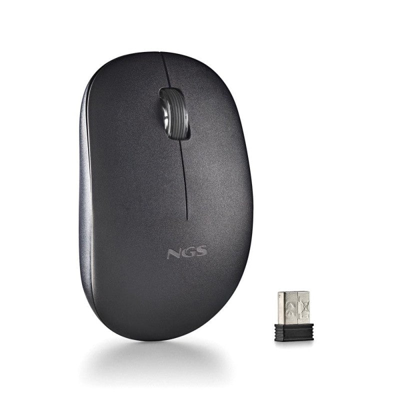Ratón óptico NGS Black FOG Pro Wireless Inalámbrico 1000 DPI, Negro, Nuevo