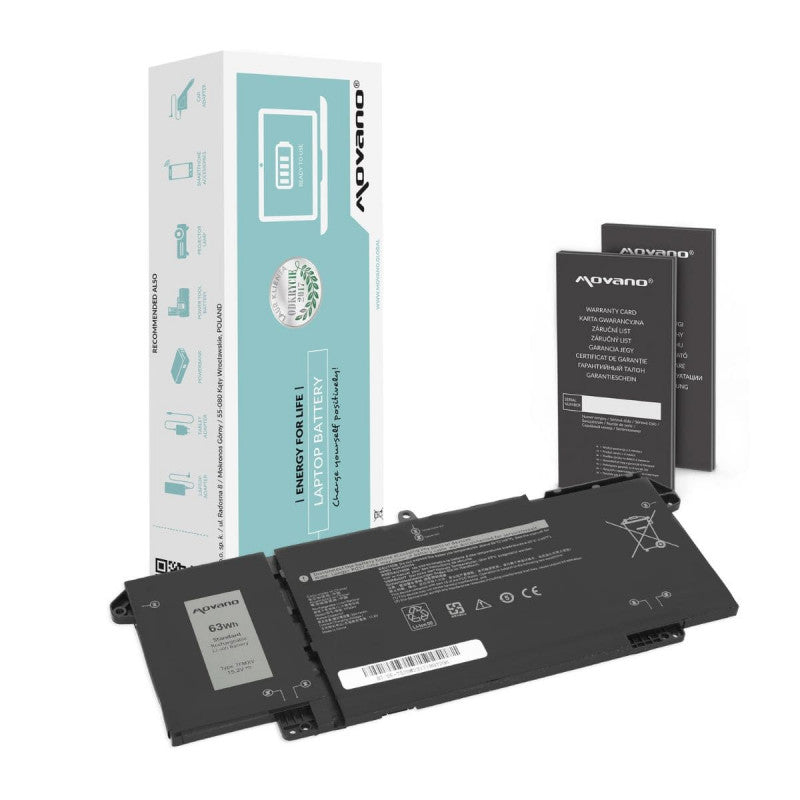 Movano Batería para Dell Latitude 5320, 7320, 7520 (4144 mAh) 15.2V