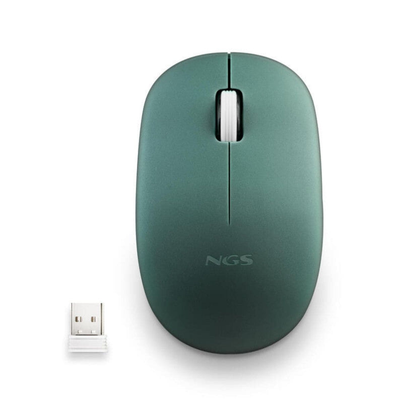 Ratón óptico NGS FOG Pro Wireless Inalámbrico 1000 DPI, Verde, Nuevo