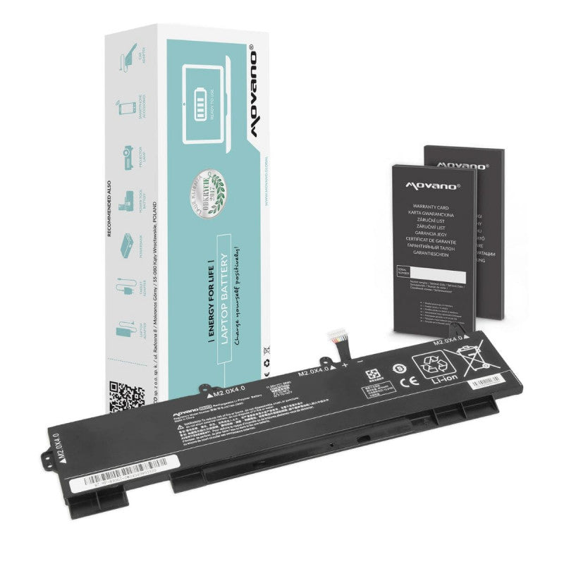 Movano Batería para HP EliteBook 850, 855 (G7, G8), ZBook Firefly 15 (G7, G8), 4848 mAh (11.55 V)