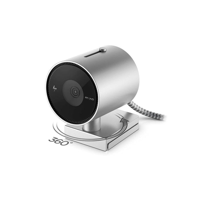 Webcam HP 950 4K (4C9Q2AA ABB), USB, Plata, Nuevo