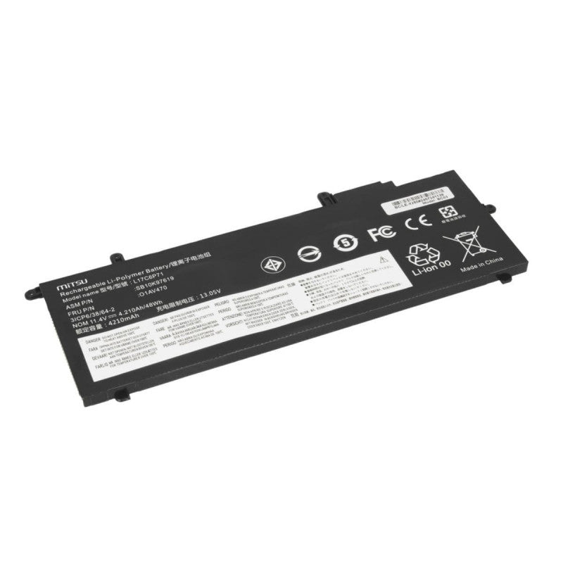 Mitsu Batería para Lenovo ThinkPad A285, X280 (4210 mAh) 11.4V