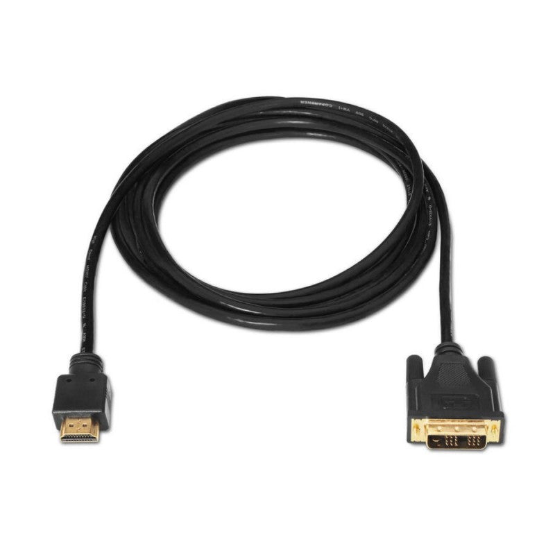 AISENS Cable DVI a HDMI 1,8m (A117-0090), Macho-Macho, Negro