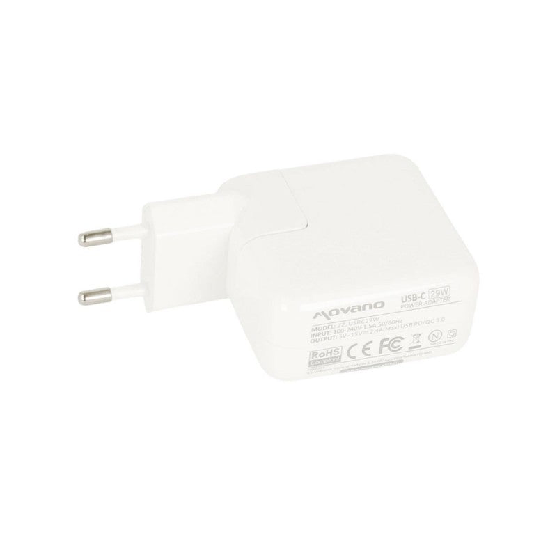 Cargador Movano 29W USB tipo C USB-C, compatible con iPad/MacBook, Blanco, Nuevo