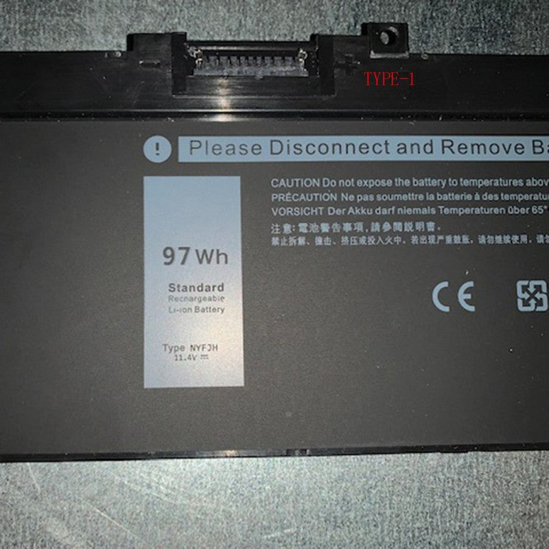 Batería portátil Dell Precision 7730 7530 7540 7730 7740 Series 11,55 V 6000 mAh 0VRX0J 6 celdas Tipo 1