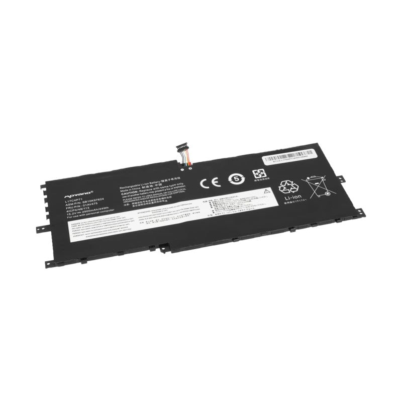 Batería Movano para Lenovo ThinkPad X1 Yoga Gen 3, Yoga 2018 / 11.4V 2900 mAh (44Wh)