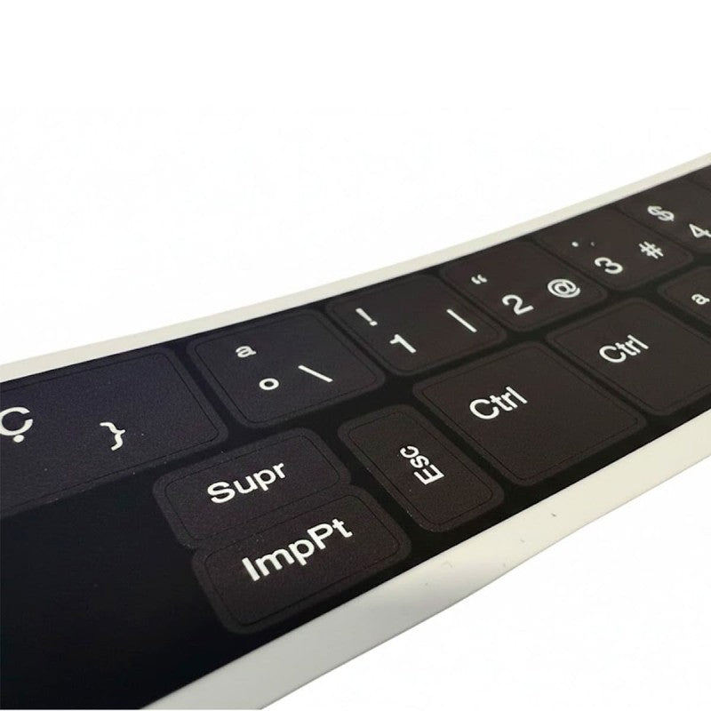 Kit Pegatinas Adaptación Teclado Español HP | Fondo UV Reimpreso Alta Durabilidad