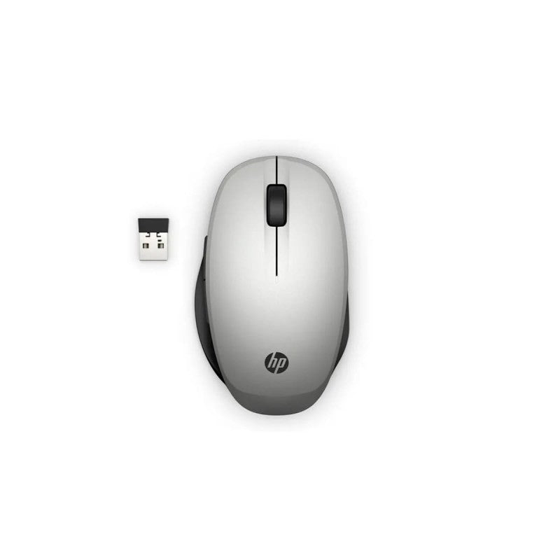 HP Dual Mode Silver Mouse | Ratón Inalámbrico Bluetooth + 2.4 GHz