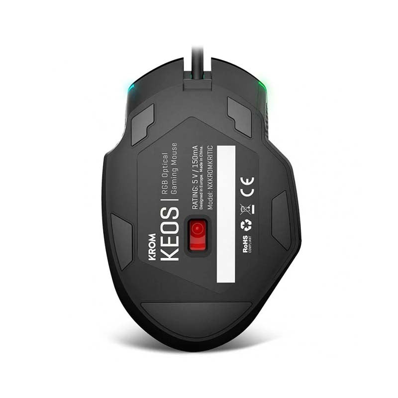Ratón Krom Keos Gaming RGB 6400 DPI, Nuevo