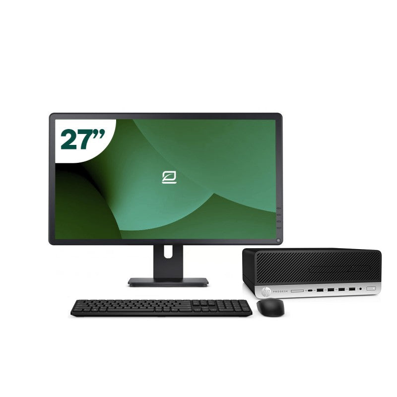 Pack HP 600 G4 SFF i5 8500 16GB SSD 512GB + LCD 27" + Tecl y Ratón Inalámbrico + WiFi