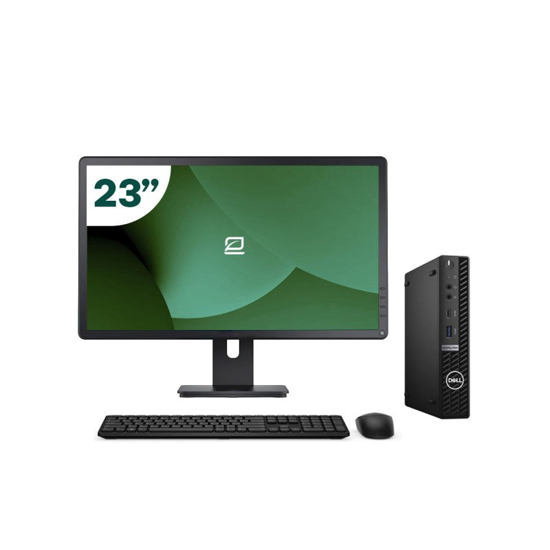 Pack Dell 5080 Micro i5 10500T 8GB SSD 256GB + LCD 23" + Tecl y Ratón Inalámbrico + WiFi