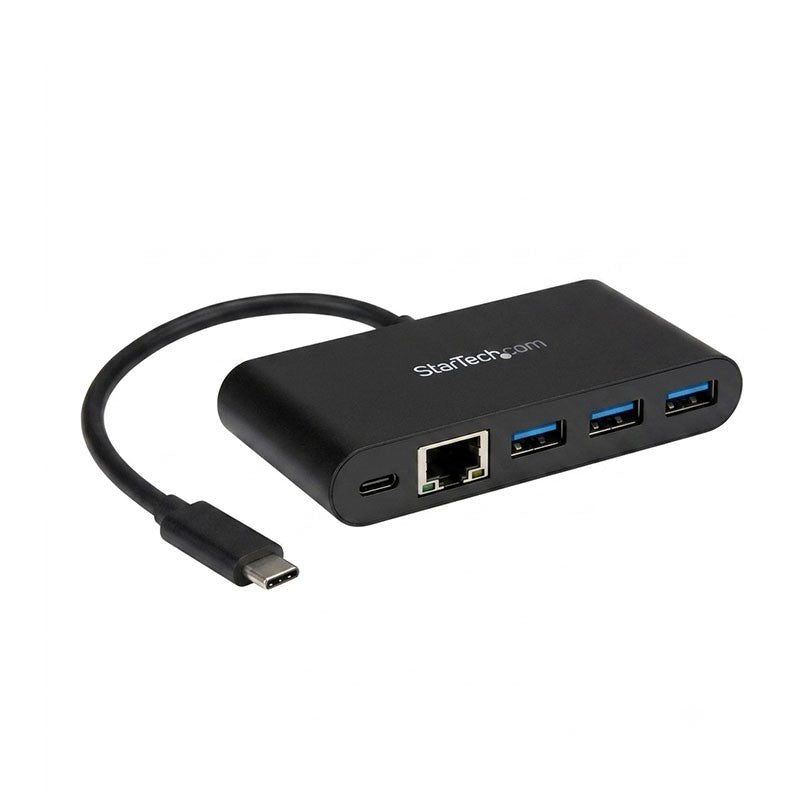 Adaptador Multipuertos StarTech USB Tipo C HUB 3x USB 3.0 1x RJ45 Ethernet y PD, Km0 Caja Original