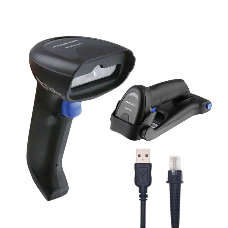Lector de Código de Barras Datalogic QuickScan QW2520 + Soporte, Negro, Nuevo