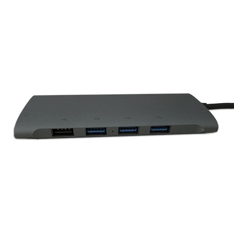 Adaptador Multipuertos 10 en 1 USB-C HUB 4x USB 1x USB-C RJ45 HDMI VGA Jack 3.5 Lector SD/MicroSD, A+
