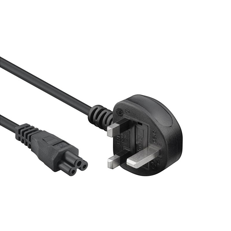 Cable de alimentación Schuko C5 UK de 3 clavijas, cable C5