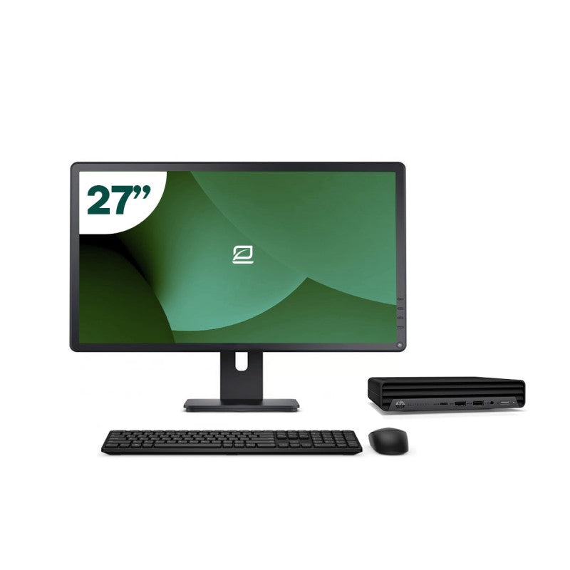 Pack HP 800 G6 Mini i5 10500T 8GB SSD 256GB + LCD 27" + Tecl y Ratón Inalámbrico + WiFi