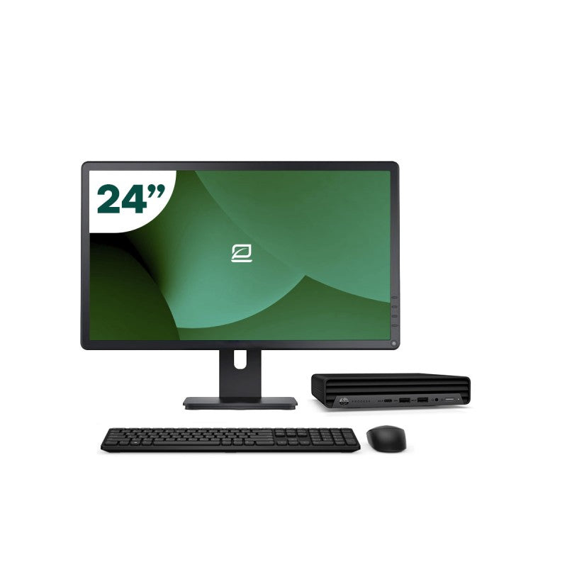 Pack HP 600 G6 Mini i5 10500T 16GB SSD 512GB + LCD 24" + Tecl y Ratón Inalámbrico + WiFi