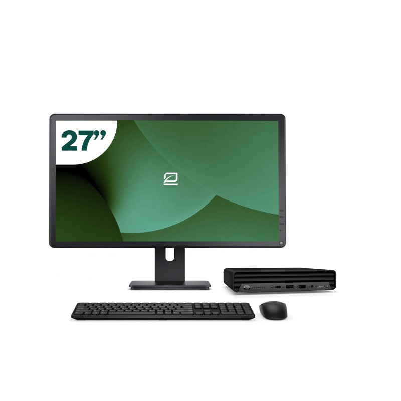 Pack HP 600 G6 Mini i5 10500T 16GB SSD 512GB + LCD 27" + Tecl y Ratón Inalámbrico + WiFi