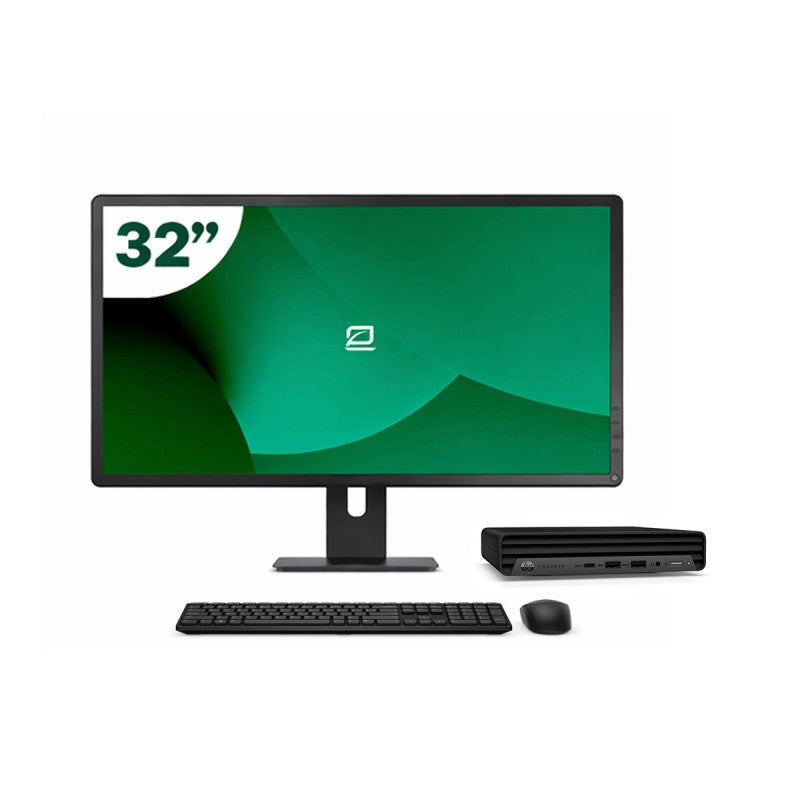 Pack HP 600 G6 Mini i5 10500T 16GB SSD 512GB + LCD 32" + Tecl y Ratón Inalámbrico + WiFi