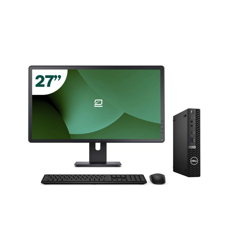 Pack Dell 5080 Micro i5 10500T 16GB SSD 256GB + LCD 27" + Tecl y Ratón Inalámbrico + WiFi