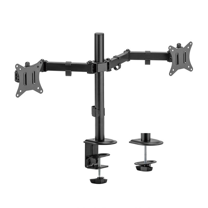 AISENS DT32TSR-149 Soporte de Mesa para 2 Monitores 17"-32" Eco Giratorio Inclinable 9kg/Brazo, Nuevo