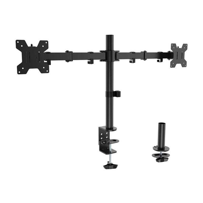 AISENS DT32TSR-279 Soporte de Mesa para 2 Monitores 17"-32" Eco Giratorio Inclinable 10Kg/Brazo, Nuevo