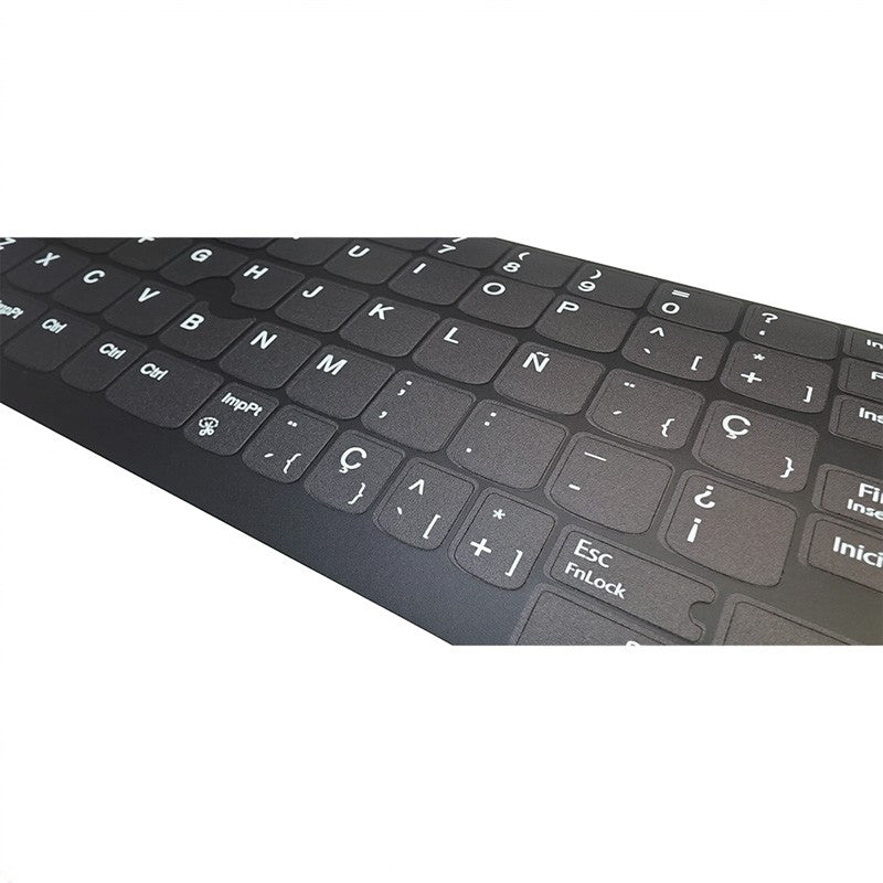 Kit Pegatinas Teclado Español Completo para Lenovo, Vinilo Resistente con Fondo Negro UV
