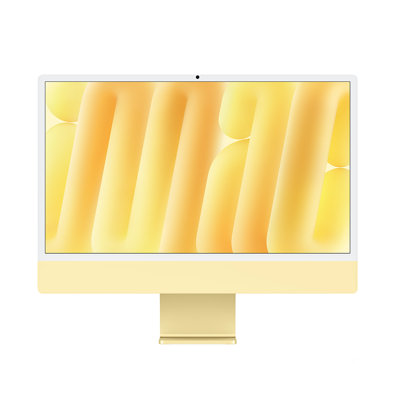 Apple iMac A2438 24" + Teclado Inglés (UK) y Ratón, M1 8 Cores, 16GB RAM, SSD 512GB, 4,5K, Amarillo, A+