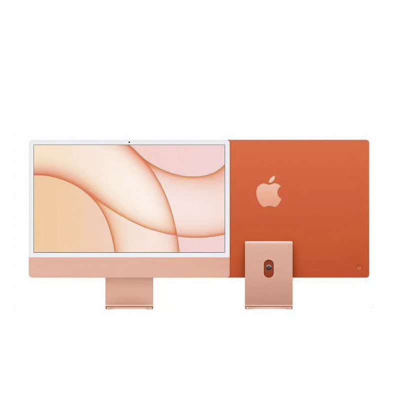 Apple iMac A2438 24" + Teclado Inglés (UK) y Ratón, M1 8 Cores, 16GB RAM, SSD 512GB, 4,5K, Naranja, A+