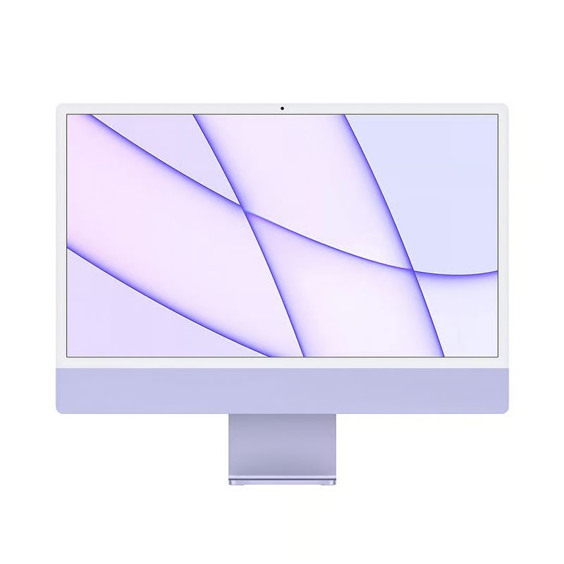 Apple iMac A2438 24" + Teclado Inglés (UK) y Ratón, M1 8 Cores, 16GB RAM, SSD 512GB, 4,5K, Púrpura, A+