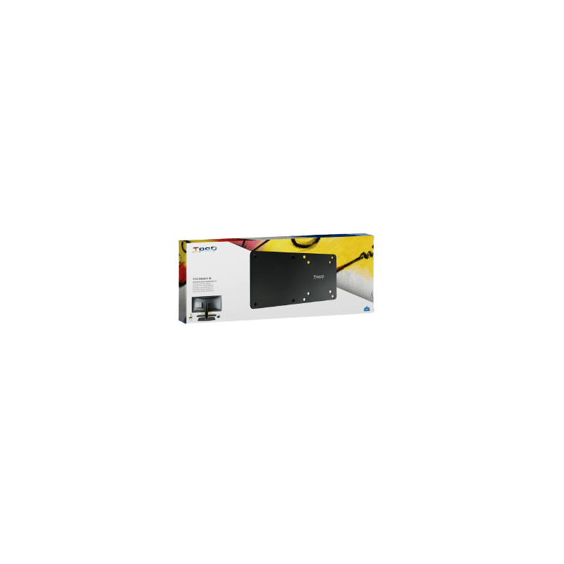 Monitor Soporte Vesa TooQ para Mini PC, Nuc, Barebone 75x75/100x100mm, Negro, Nuevo