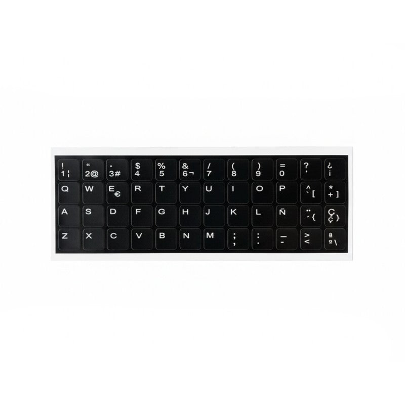 Kit Pegatinas de teclado Español en vinilo ultrafino Vinilo Fino