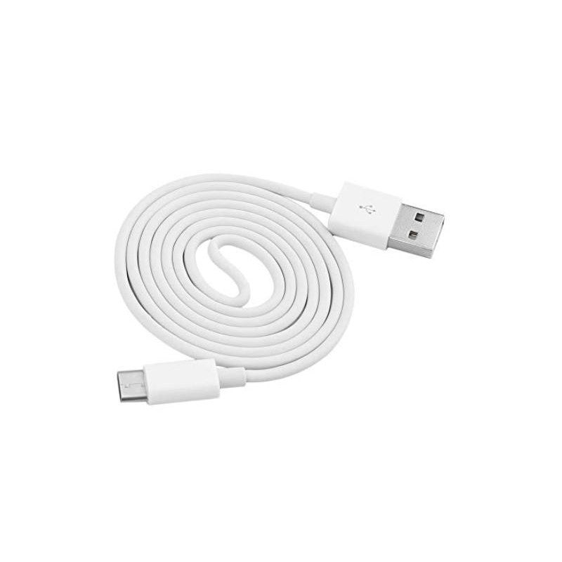 Cable USB Tipo C 1M - USB carga y datos, Blanco Samsung, Huawei - 1º Calidad