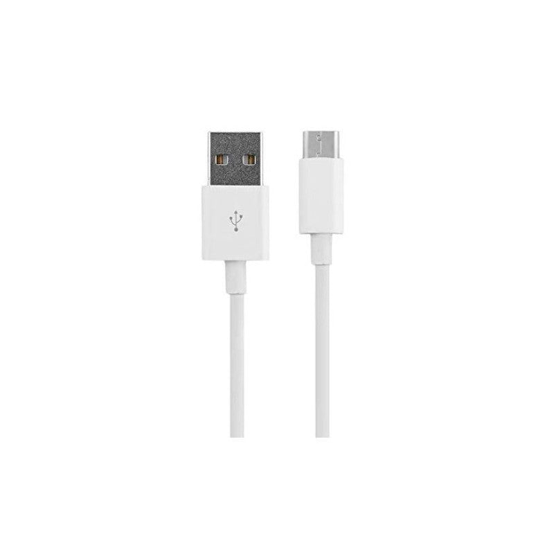 Cable USB Tipo C 1M - USB carga y datos, Blanco Samsung, Huawei - 1º Calidad