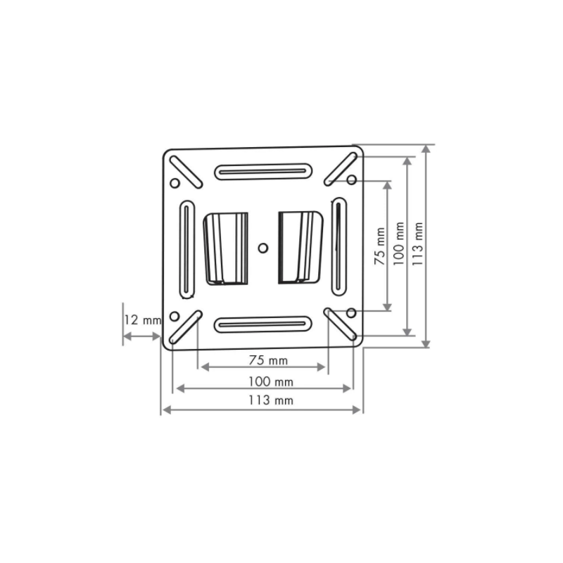 Monitor Soporte para TV/Monitor, 15"-32", Máx 15kg, Fijo, Negro, Nuevo