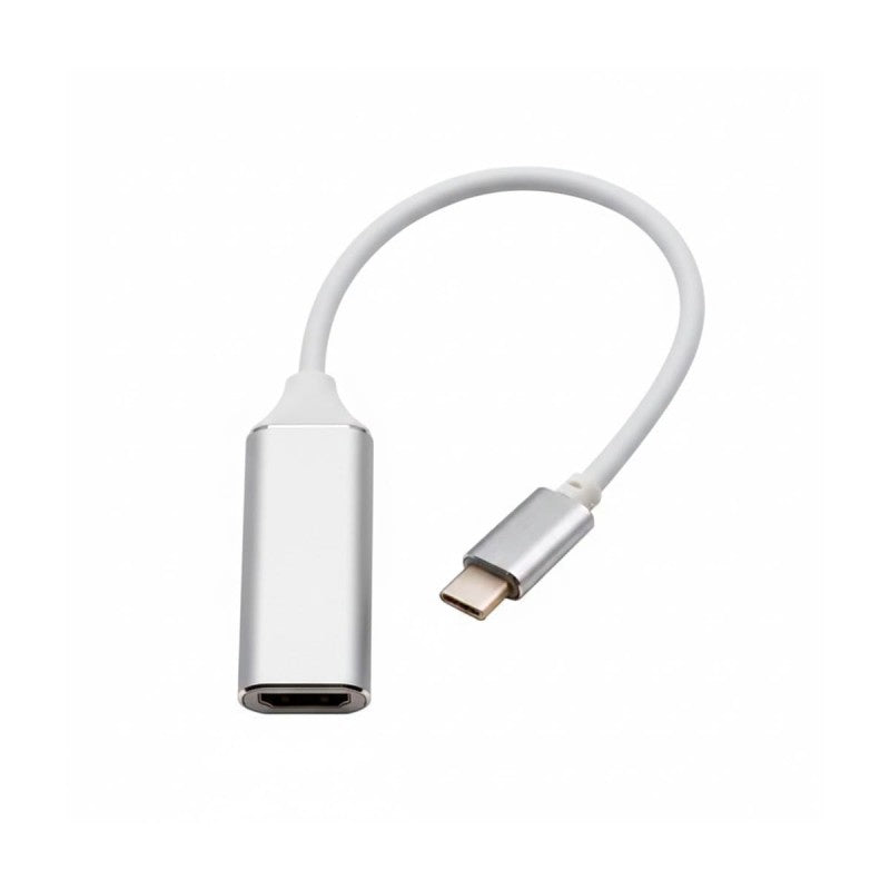 Cable adaptador Tipo C a HDMI, convertidor Ultra HD 4k, USB 3,1, HDTV, para MacBook, Samsung, Plata, A+
