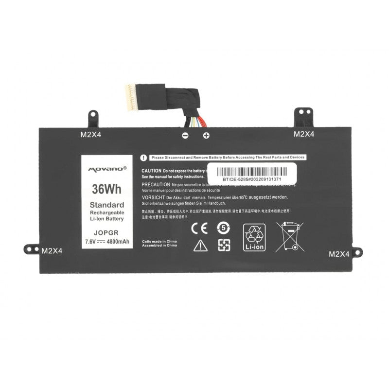 Movano Batería para Dell Latitude 12 (5285), 5289 7,6 V (7,4 V) 4800 mAh (36 Wh)