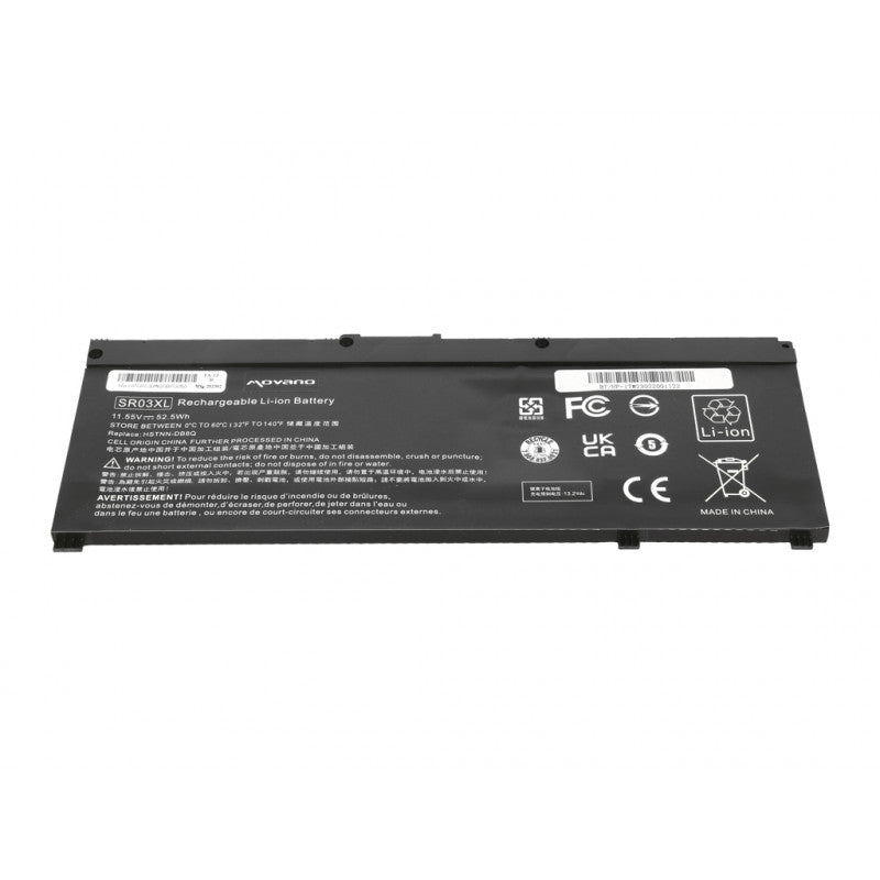 Movano Batería para HP Pavilion Gaming 15 17 / 11.55V 4545 mAh