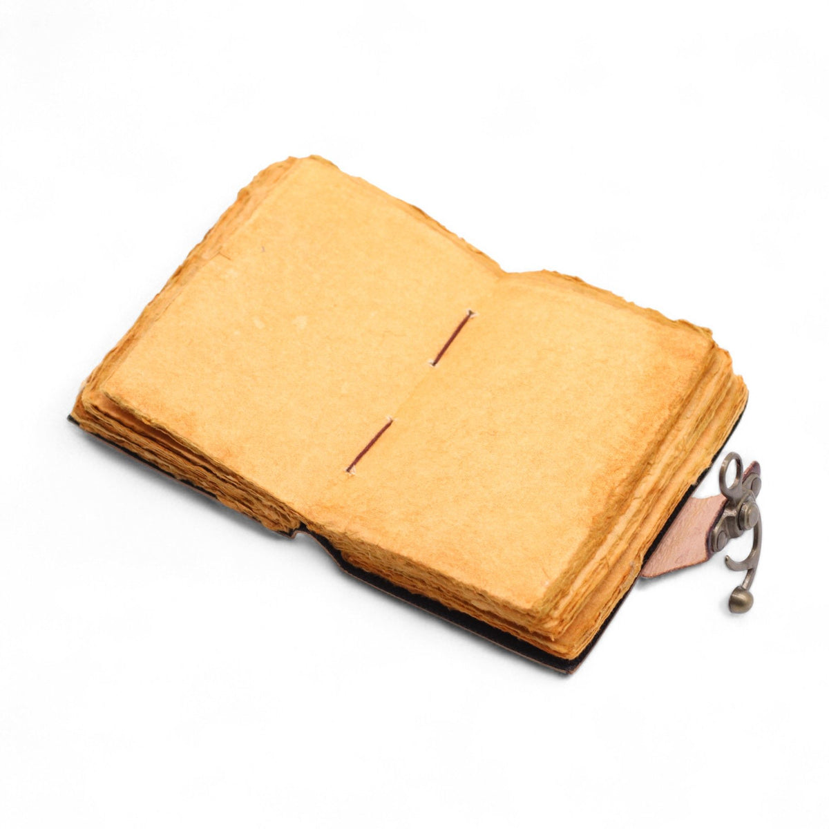 Cuaderno de cuero grueso con borde deckle – El libro de historias no contadas – 15x10 cm