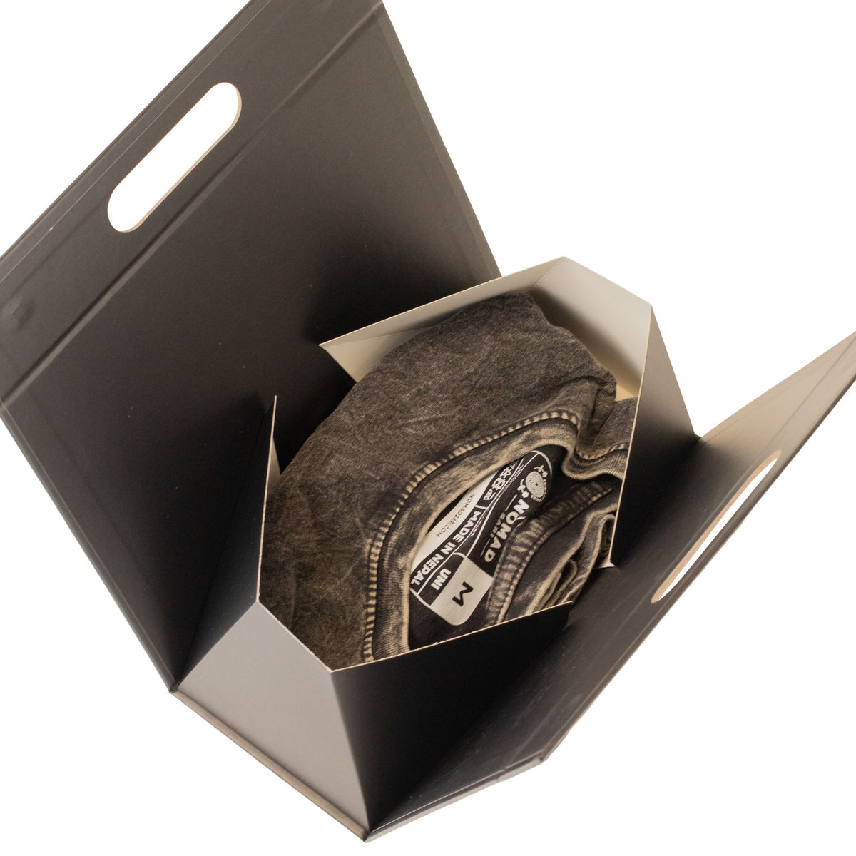 Caja de regalo plegable - Caja manual (20 x 10 x 20 cm) - Negro