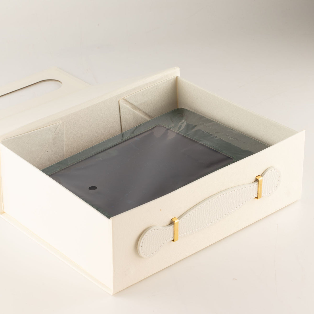 Caja de regalo plana - cesta mediana  (24x18.2x8cm) - Blanco